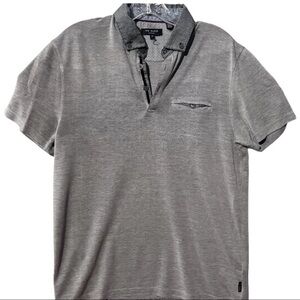 TED Baker Button Down Short Sleeve Collar Polo Shirt Size 4